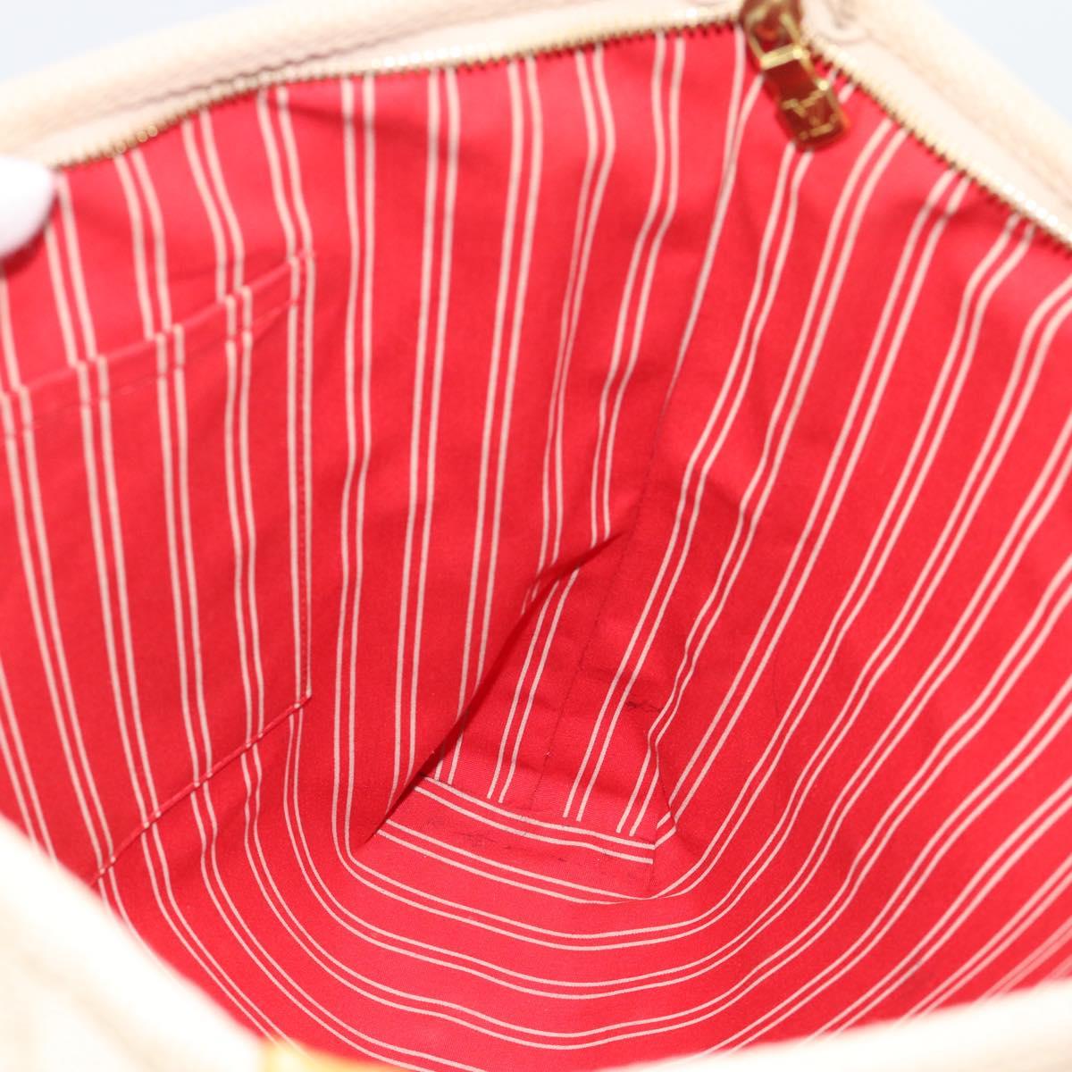LOUIS VUITTON Antigua Cabas MM Tote Bag Beige Red M40035 LV Auth ka5465