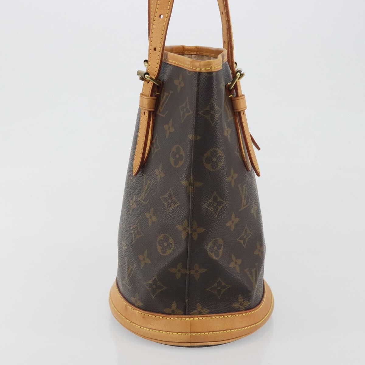 LOUIS VUITTON Monogram Bucket PM Shoulder Bag M42238 LV Auth ka5467