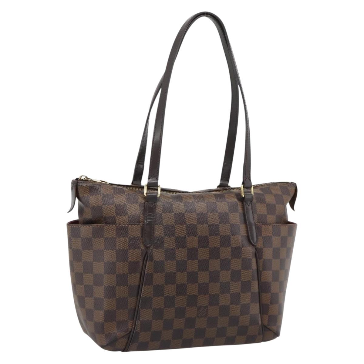 LOUIS VUITTON Damier Ebene Totally PM Tote Bag N41282 LV Auth ka5468