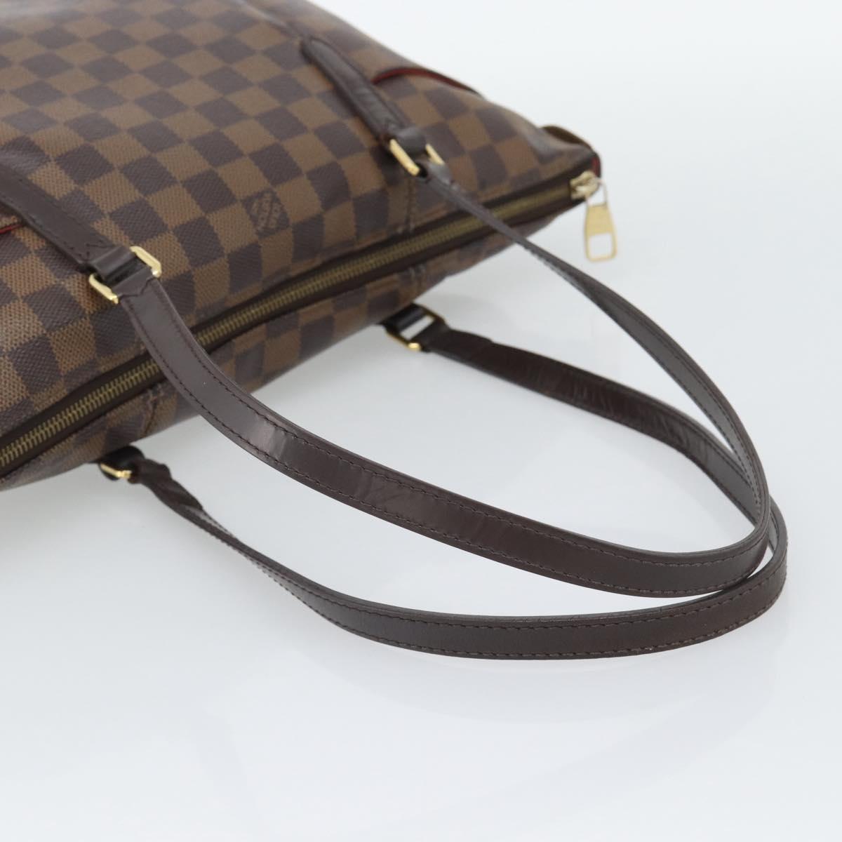 LOUIS VUITTON Damier Ebene Totally PM Tote Bag N41282 LV Auth ka5468