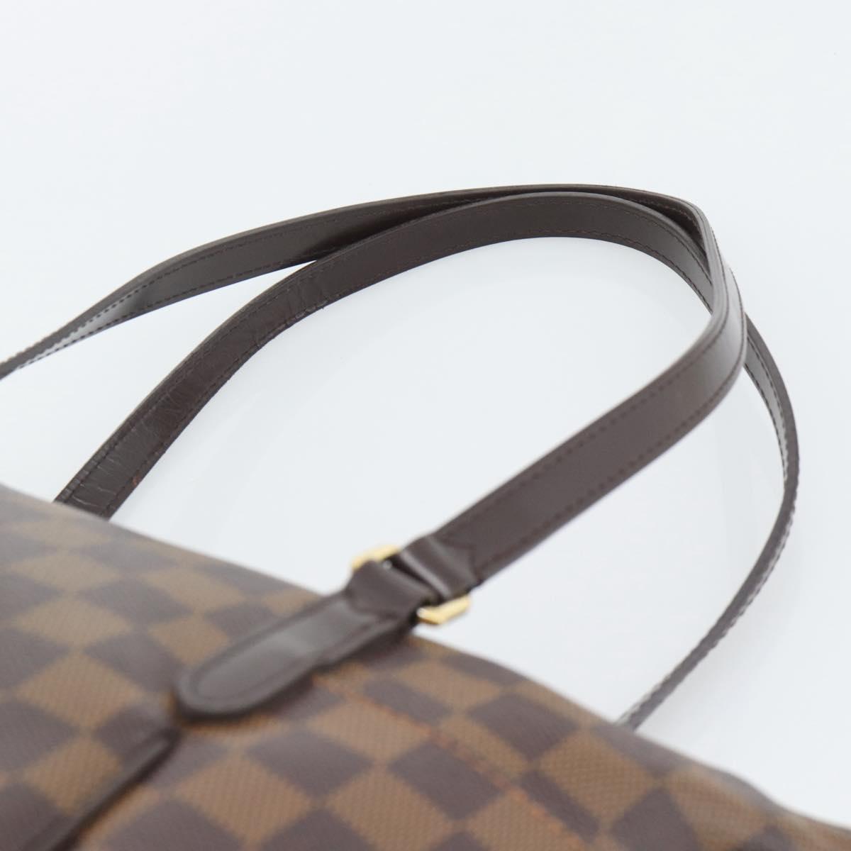 LOUIS VUITTON Damier Ebene Totally PM Tote Bag N41282 LV Auth ka5468