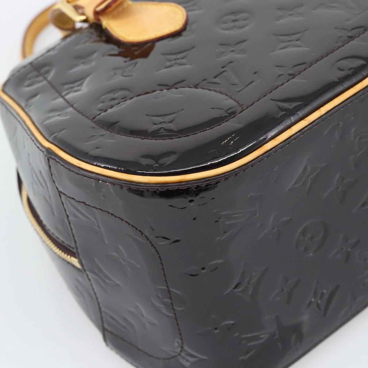 LOUIS VUITTON Monogram Vernis Summit Drive Hand Bag Amarante M93516 Auth ka5469