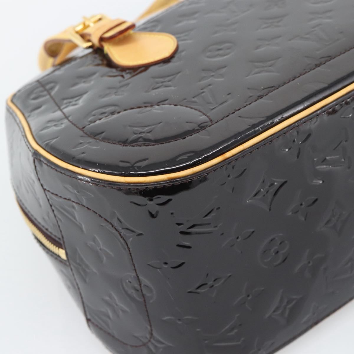 LOUIS VUITTON Monogram Vernis Summit Drive Hand Bag Amarante M93516 Auth ka5469
