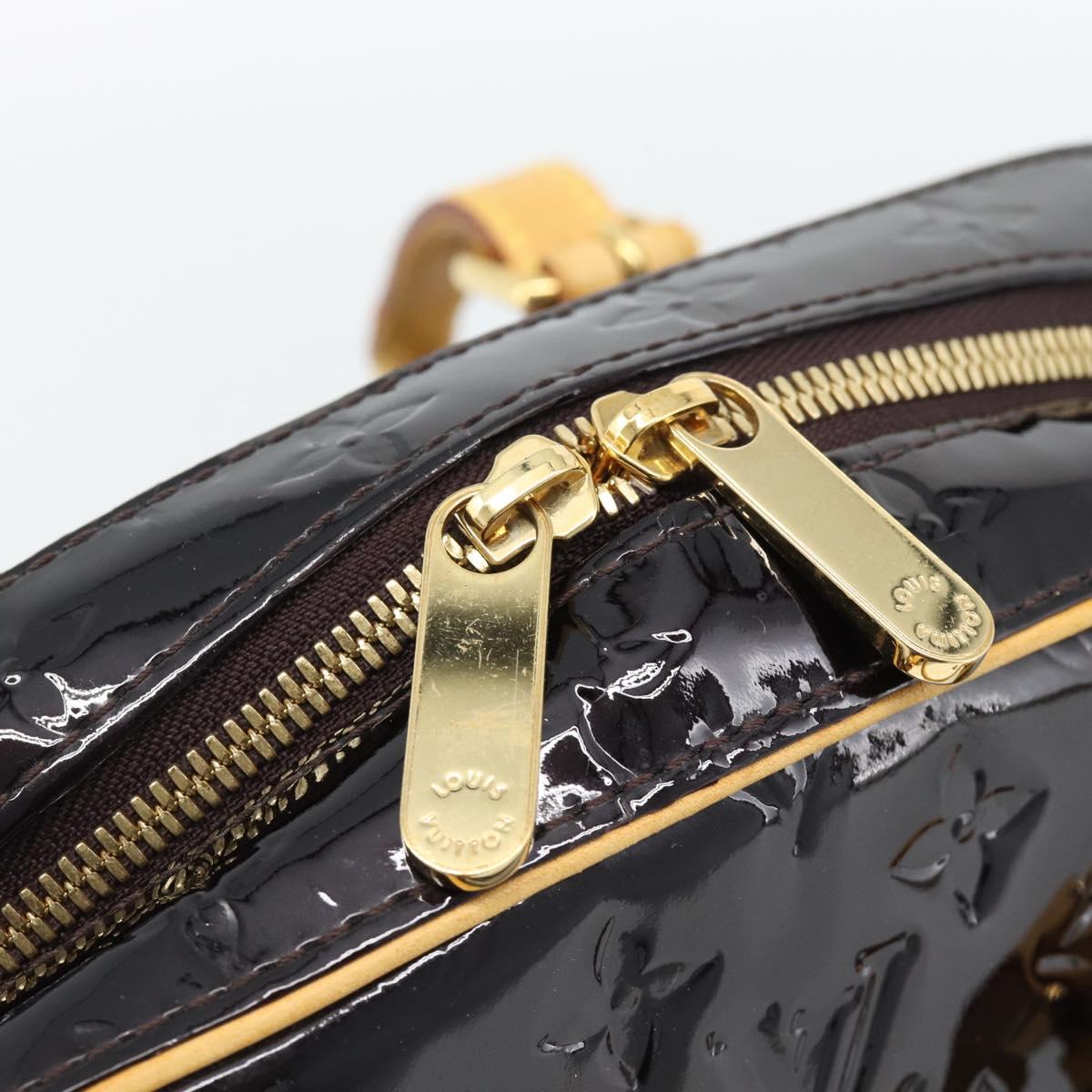 LOUIS VUITTON Monogram Vernis Summit Drive Hand Bag Amarante M93516 Auth ka5469