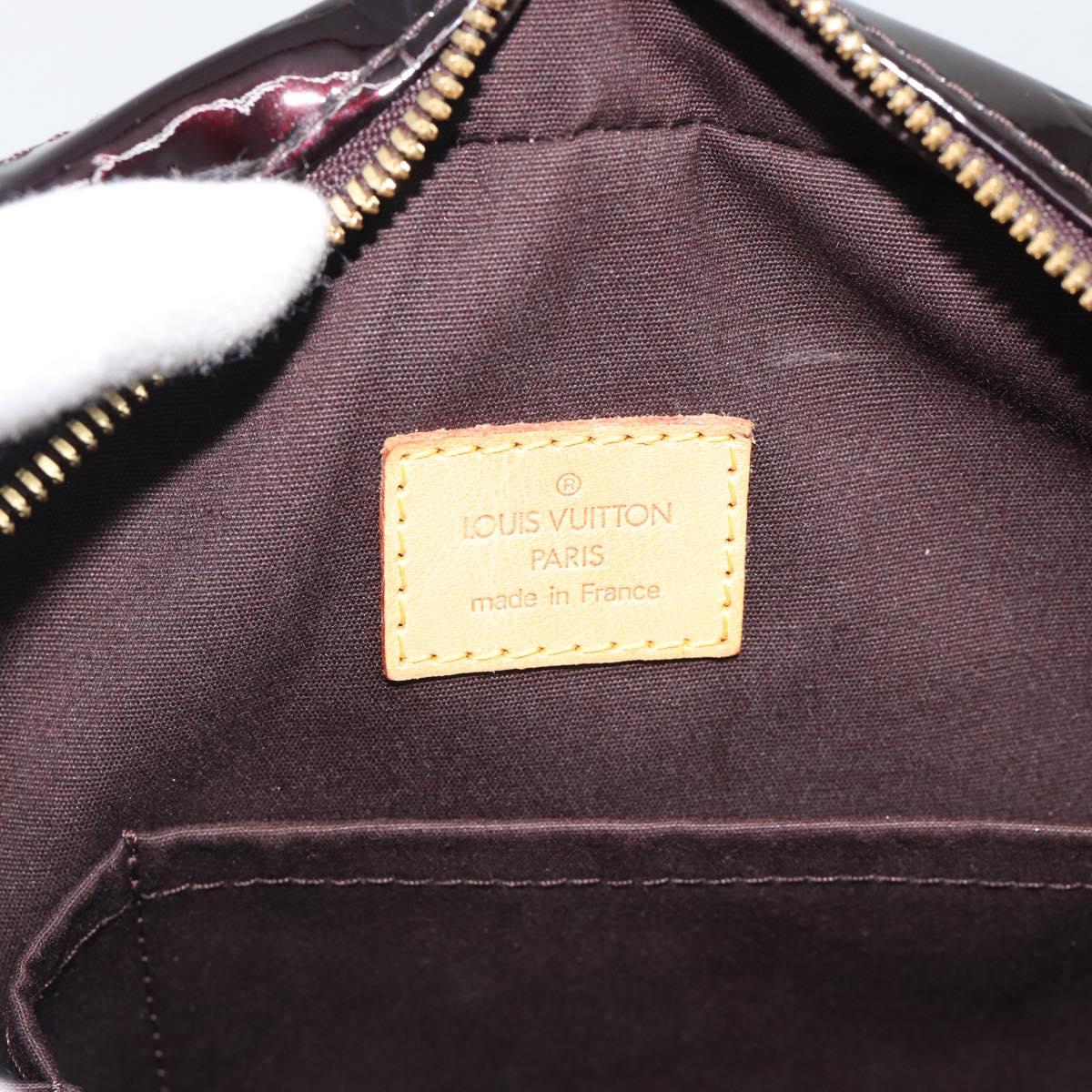 LOUIS VUITTON Monogram Vernis Summit Drive Hand Bag Amarante M93516 Auth ka5469