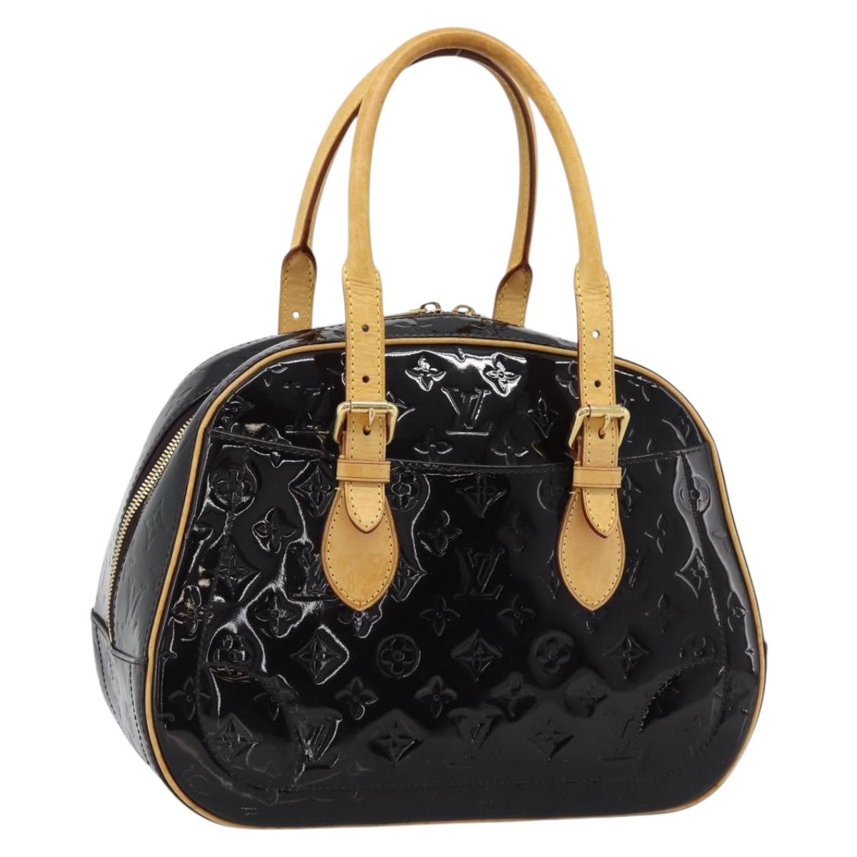 LOUIS VUITTON Monogram Vernis Summit Drive Hand Bag Amarante M93516 Auth ka5469