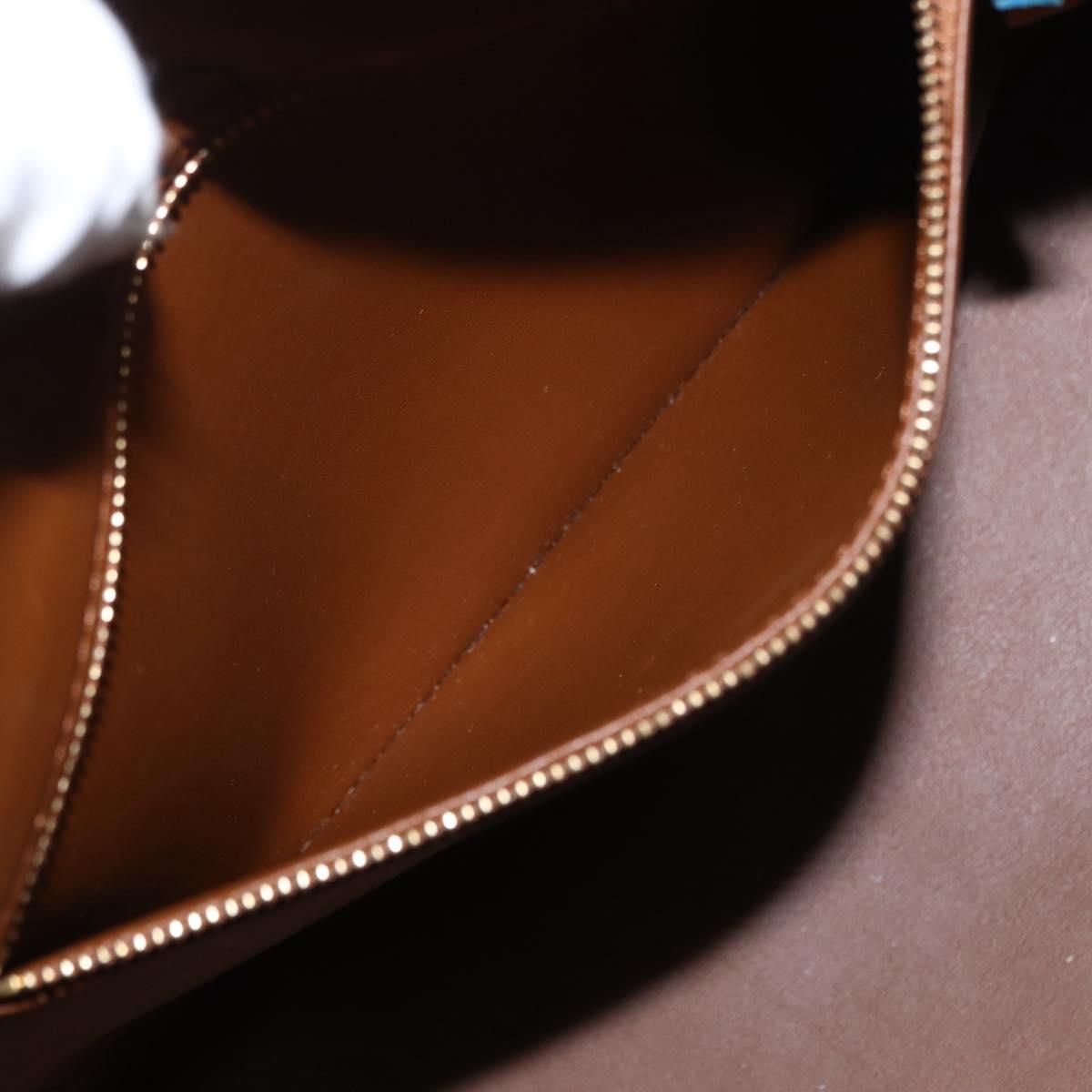 LOUIS VUITTON Monogram Vernis Houston Hand Bag Bronze M91122 LV Auth ka547