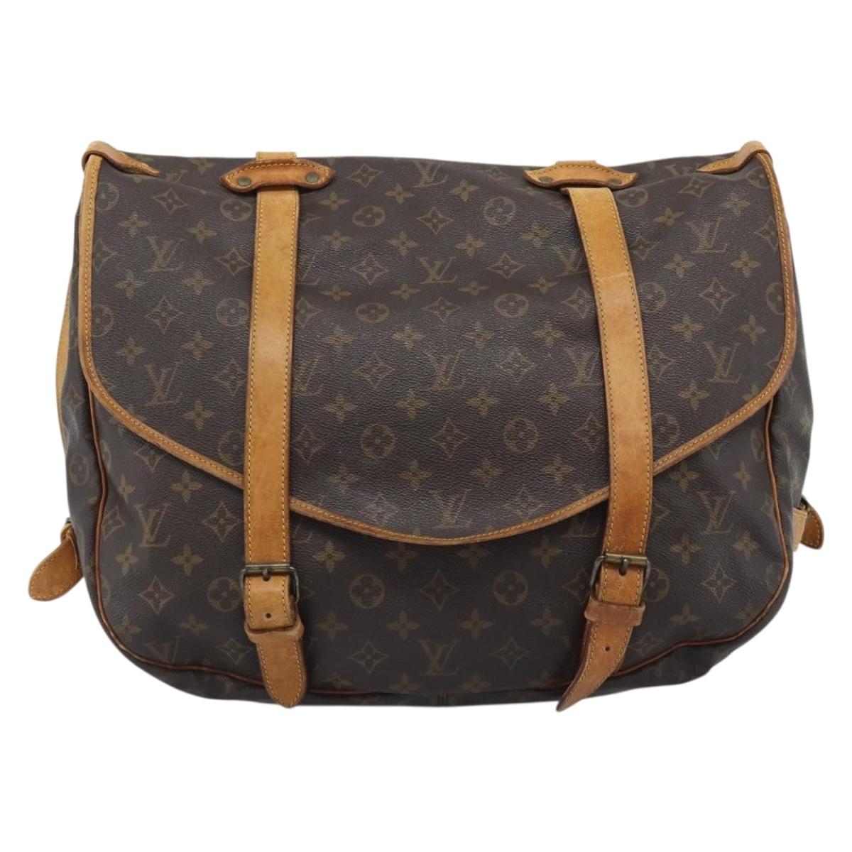 LOUIS VUITTON Monogram Saumur 43 Shoulder Bag M42252 LV Auth ka5471