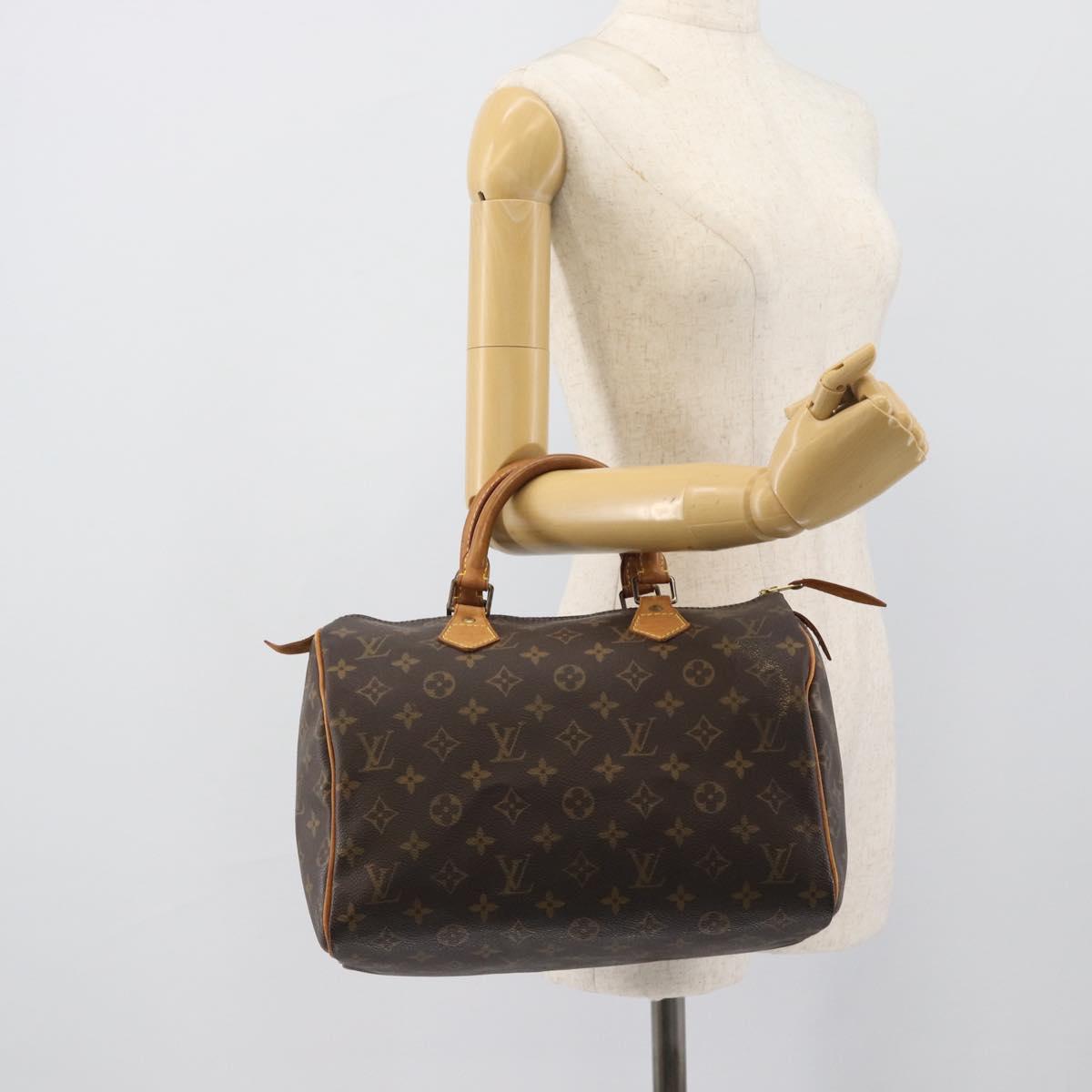 LOUIS VUITTON Monogram Speedy 30 Hand Bag M41526 LV Auth ka5483