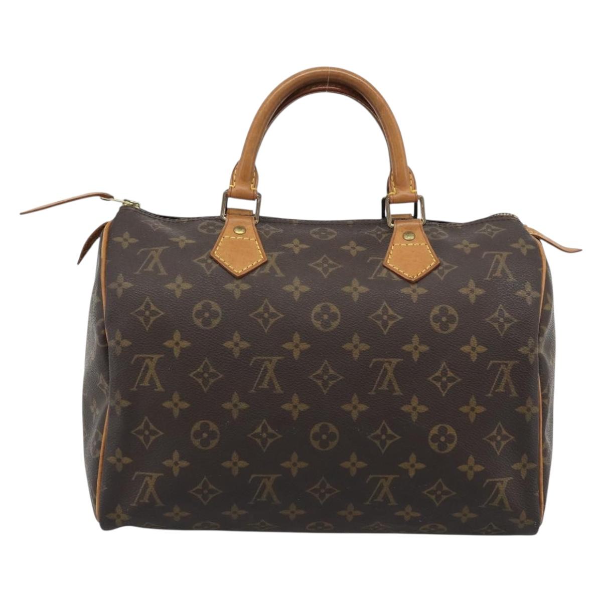 LOUIS VUITTON Monogram Speedy 30 Hand Bag M41526 LV Auth ka5483