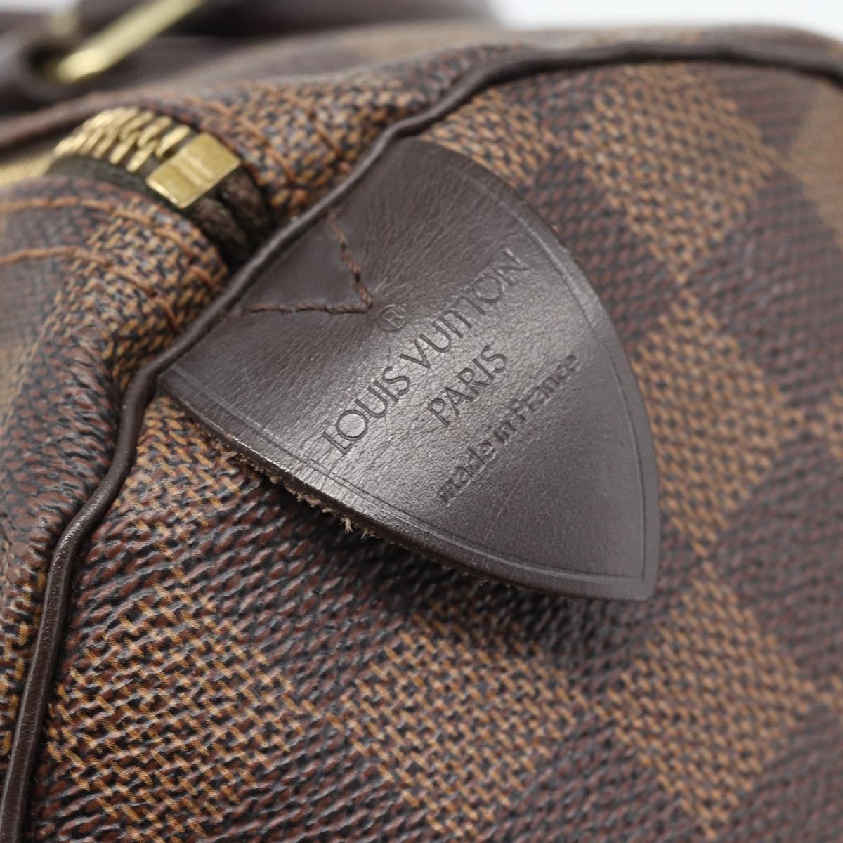 LOUIS VUITTON Damier Ebene Speedy 30 Hand Bag N41364 LV Auth ka5484