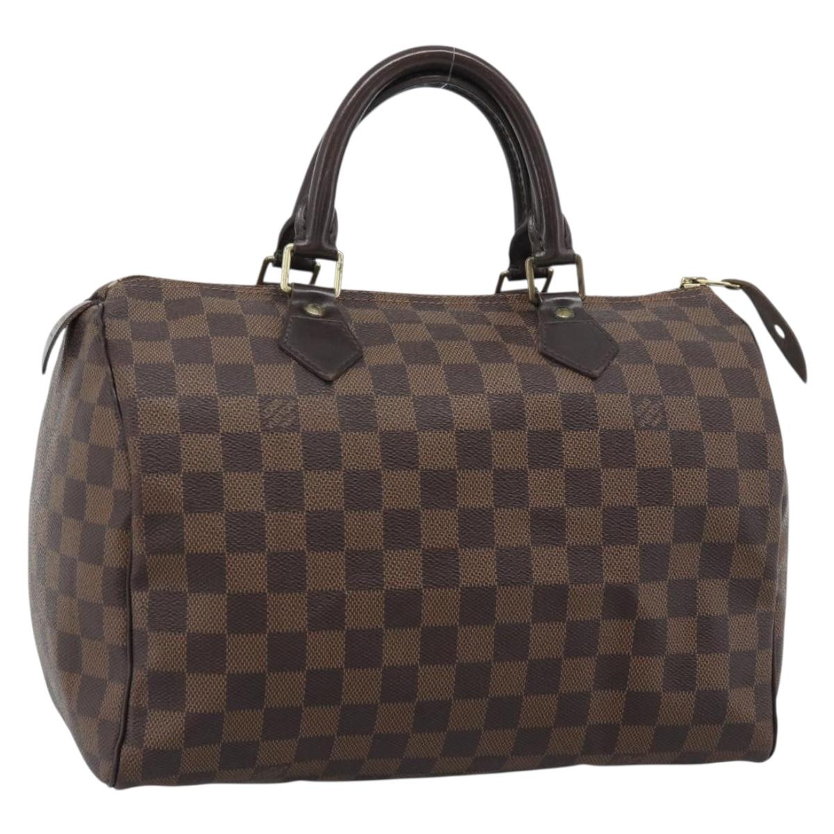 LOUIS VUITTON Damier Ebene Speedy 30 Hand Bag N41364 LV Auth ka5484