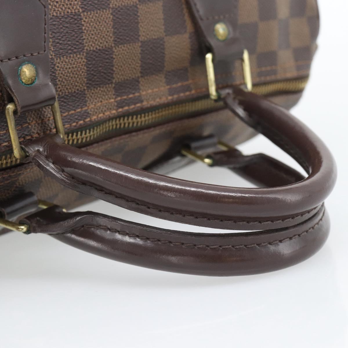 LOUIS VUITTON Damier Ebene Speedy 30 Hand Bag N41364 LV Auth ka5484