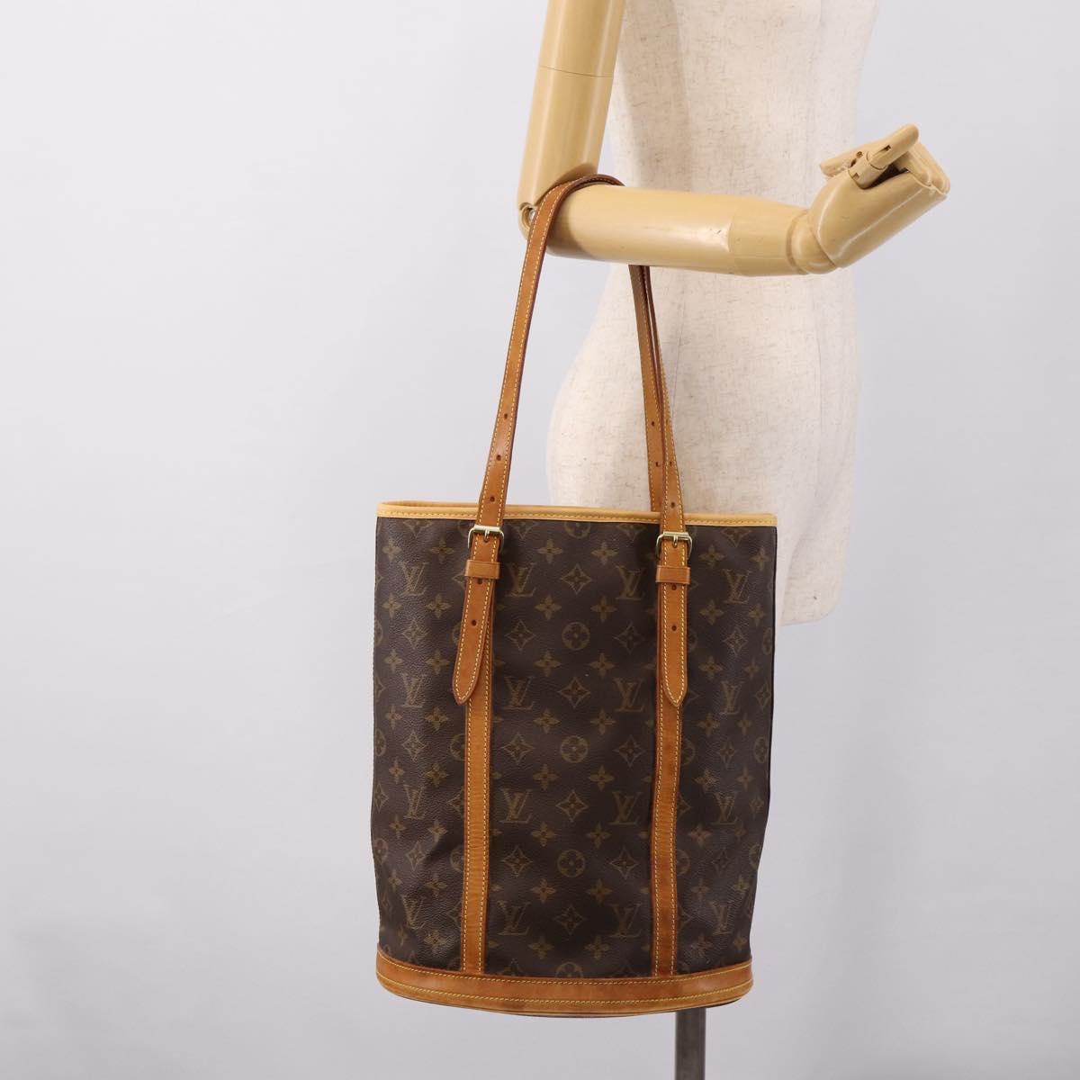 LOUIS VUITTON Monogram Bucket GM Shoulder Bag M42236 LV Auth ka5485