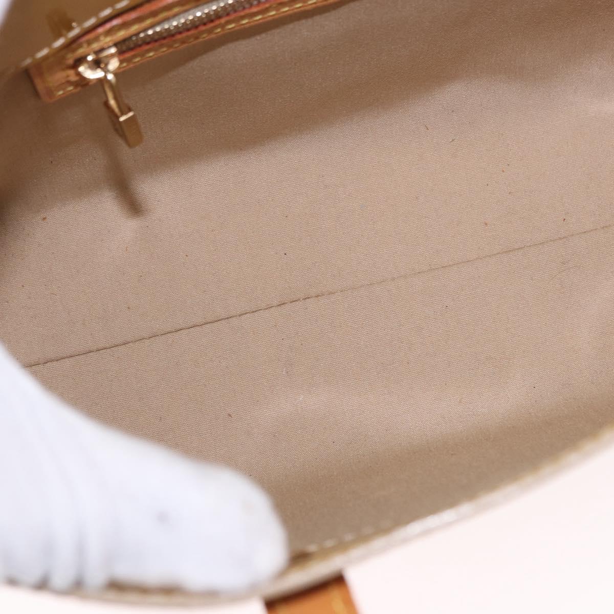 LOUIS VUITTON Monogram Vernis Reade PM Hand Bag Beige M91144 LV Auth ka5490