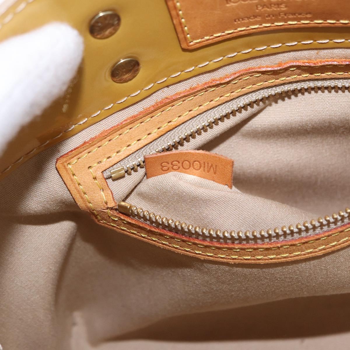 LOUIS VUITTON Monogram Vernis Reade PM Hand Bag Beige M91144 LV Auth ka5490