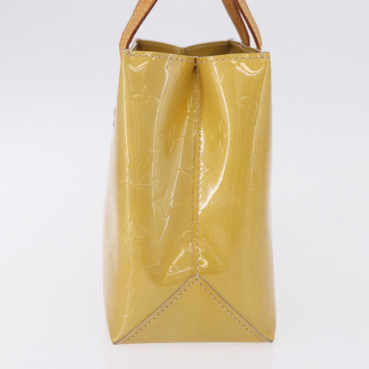 LOUIS VUITTON Monogram Vernis Reade PM Hand Bag Beige M91144 LV Auth ka5490