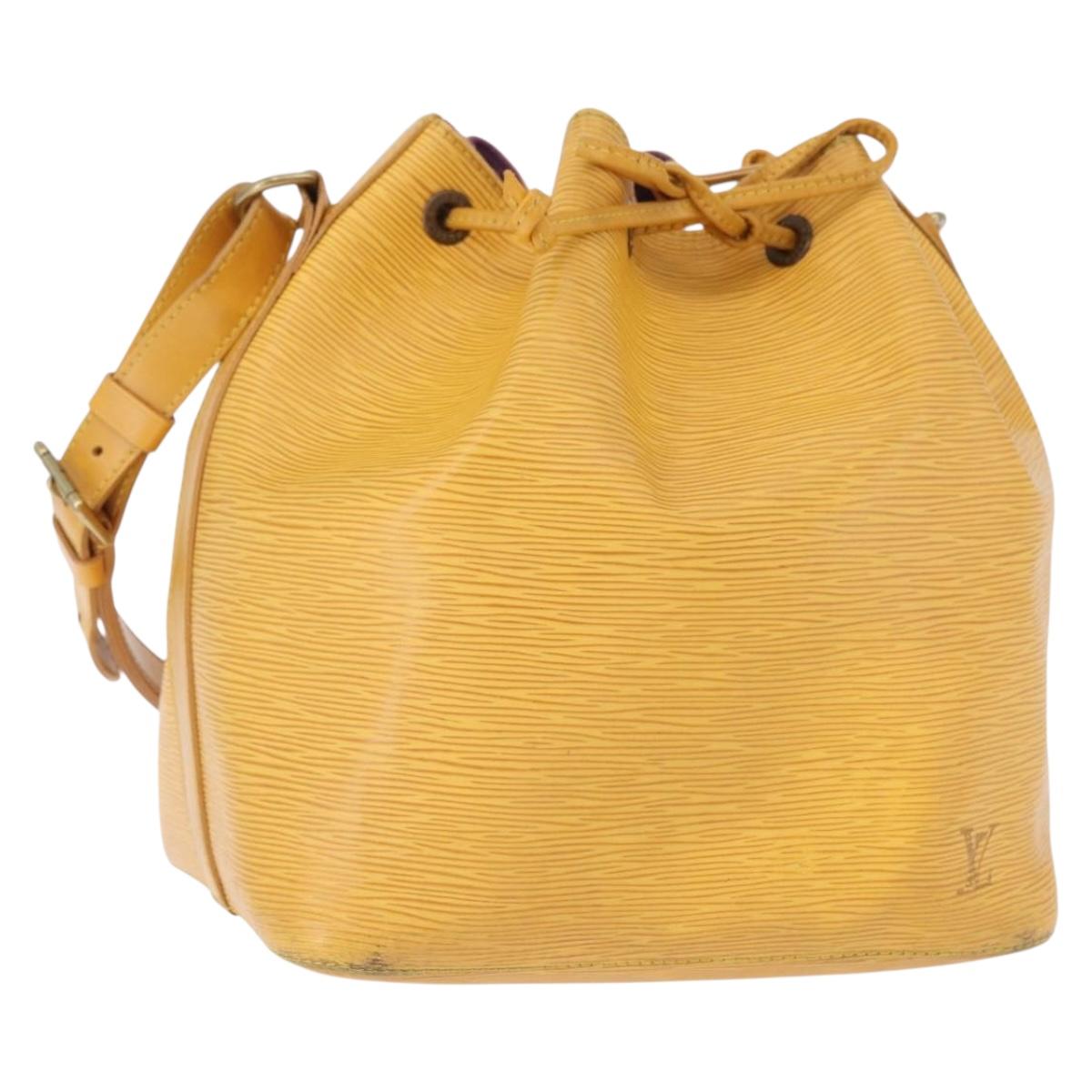 LOUIS VUITTON Epi Petit Noe Shoulder Bag Tassili Yellow M44109 LV Auth ka5491