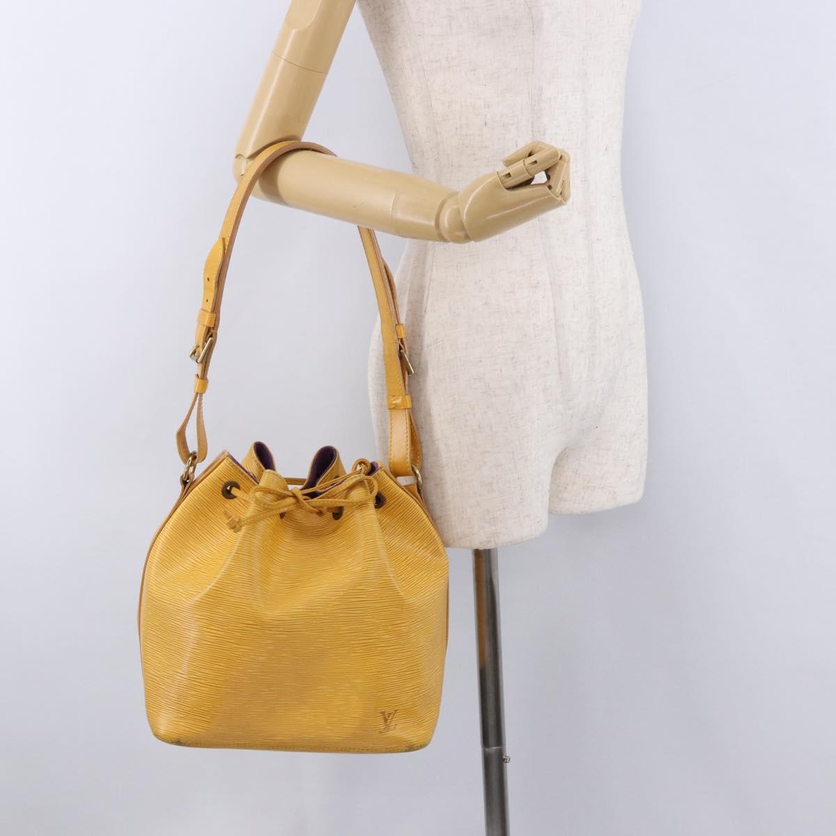 LOUIS VUITTON Epi Petit Noe Shoulder Bag Tassili Yellow M44109 LV Auth ka5491