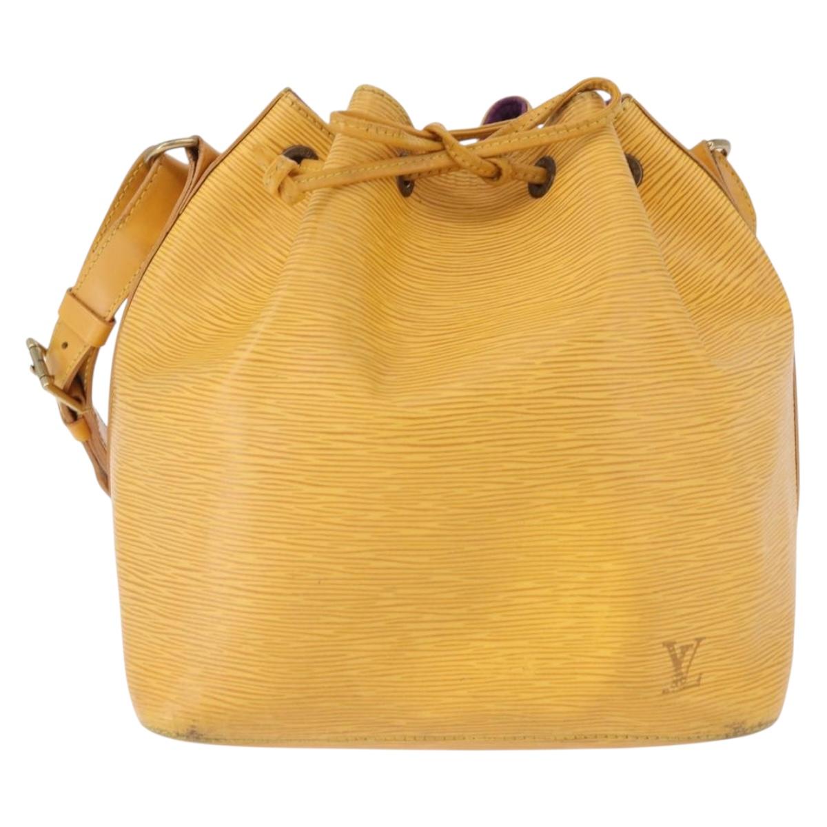 LOUIS VUITTON Epi Petit Noe Shoulder Bag Tassili Yellow M44109 LV Auth ka5491