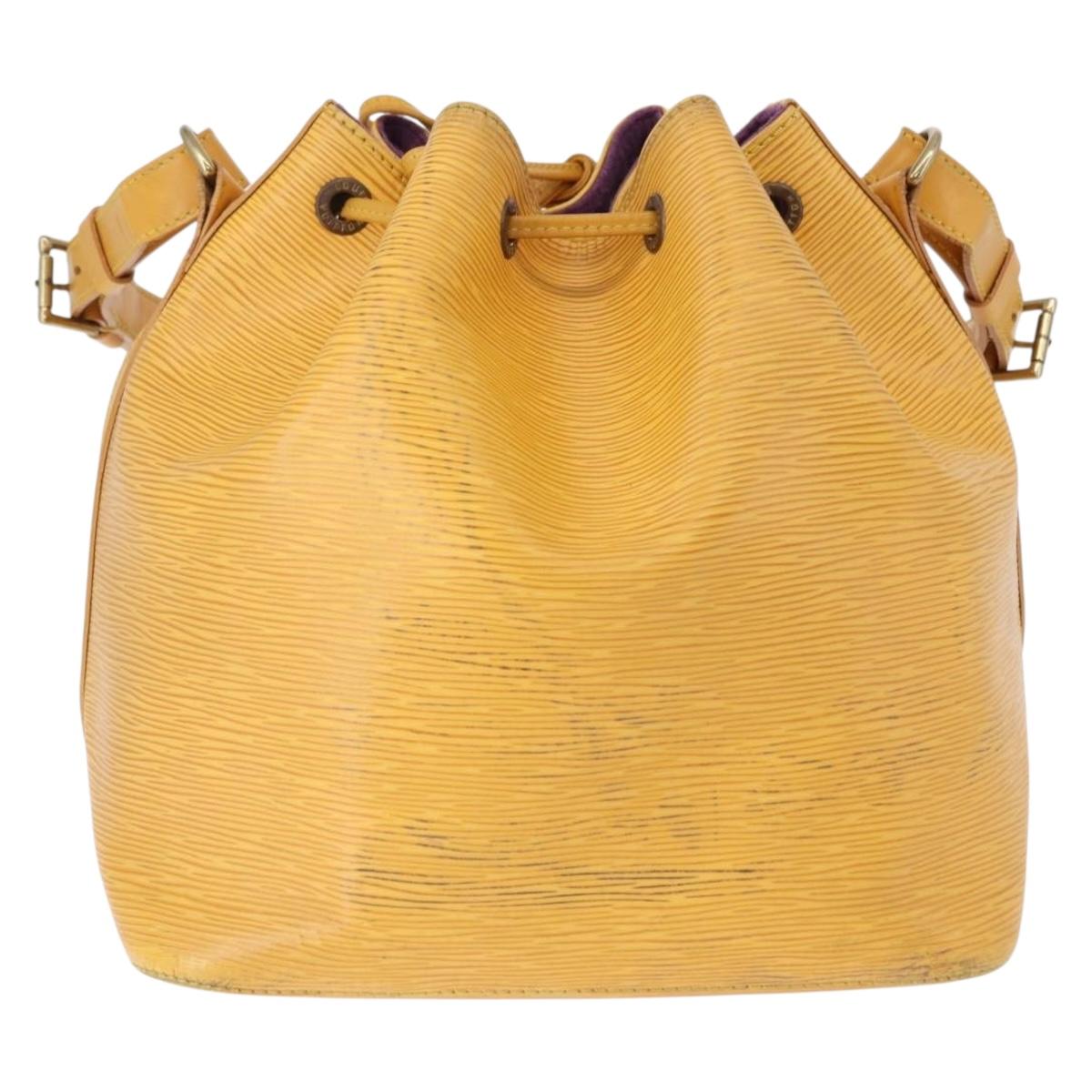 LOUIS VUITTON Epi Petit Noe Shoulder Bag Tassili Yellow M44109 LV Auth ka5491