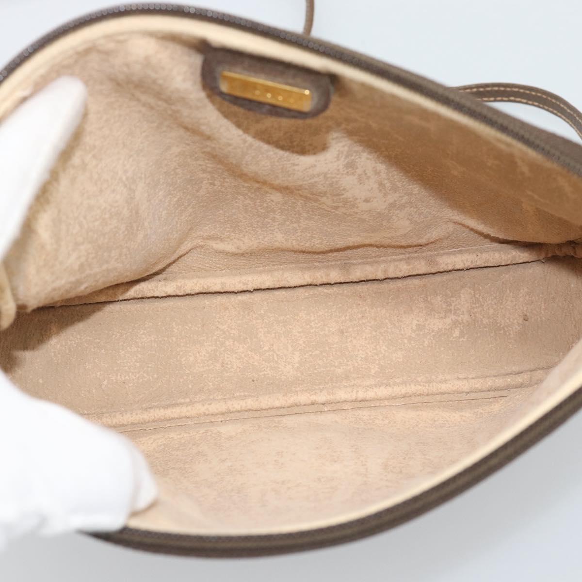 GUCCI GG Supreme Shoulder Bag PVC Leather Beige Gold 007 115 6428 Auth ka5493