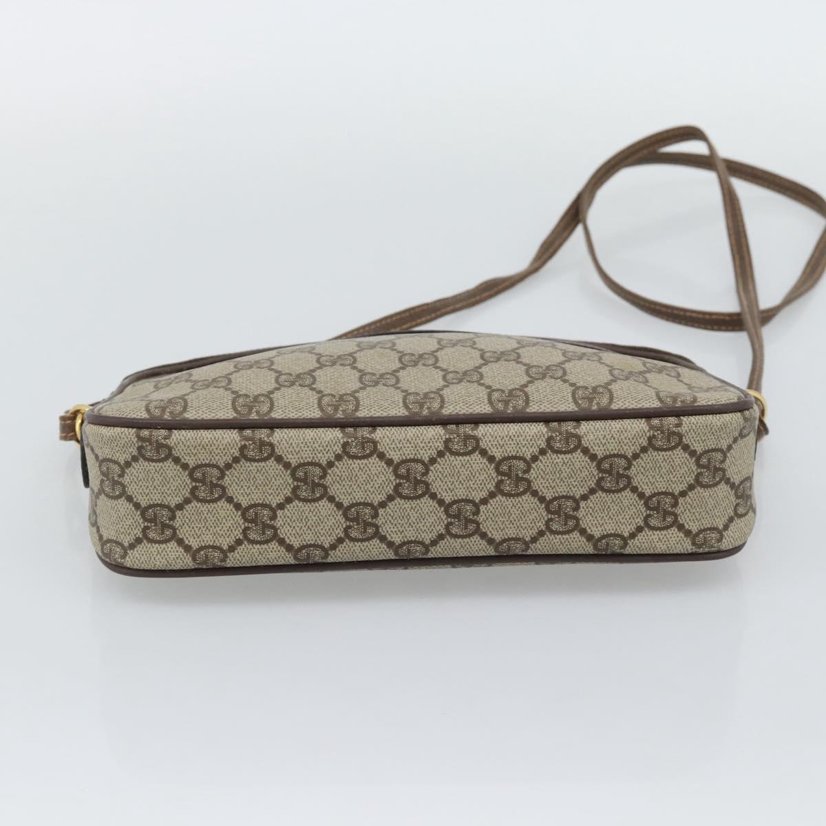 GUCCI GG Supreme Shoulder Bag PVC Leather Beige Gold 007 115 6428 Auth ka5493