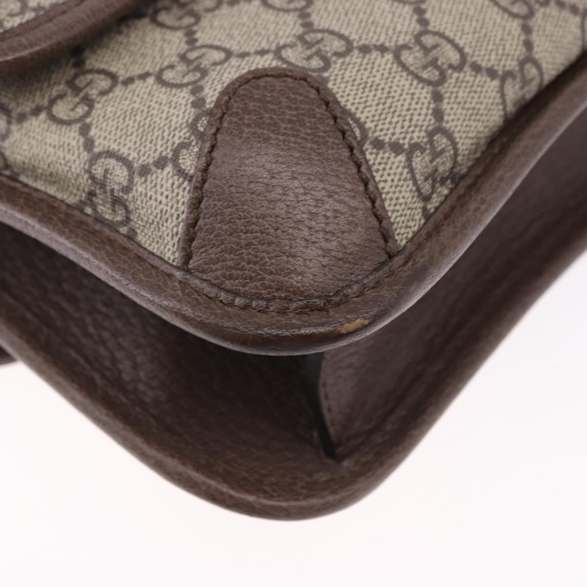GUCCI GG Supreme Cathead Small Messenger Bag PVC Beige Gold 501050 Auth ka5496M