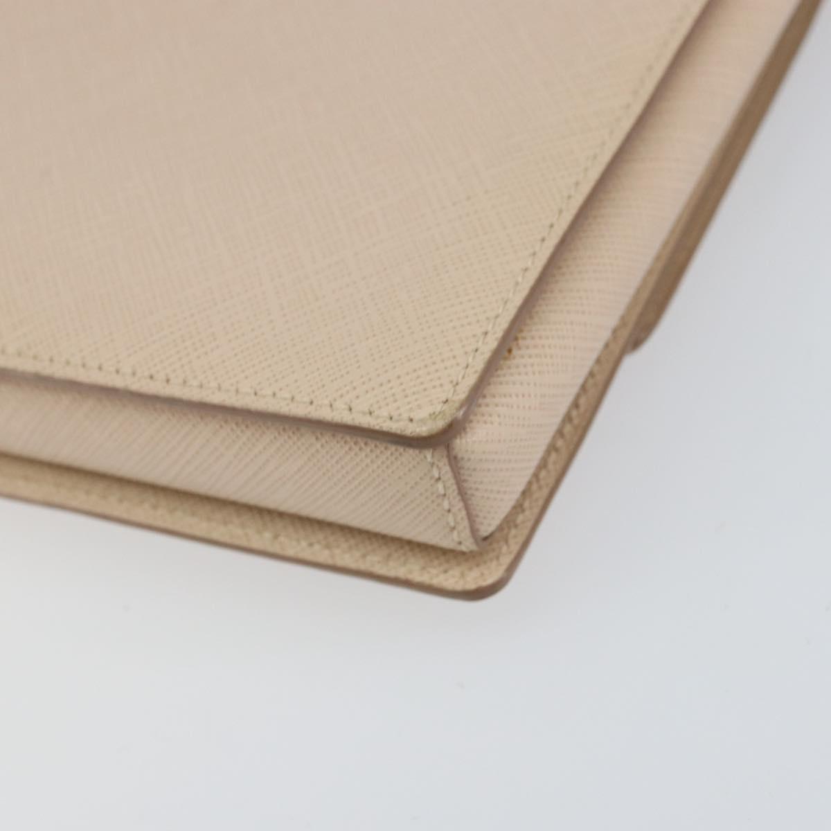 Salvatore Ferragamo Chain Shoulder Bag Leather Pink Gold Auth ka550