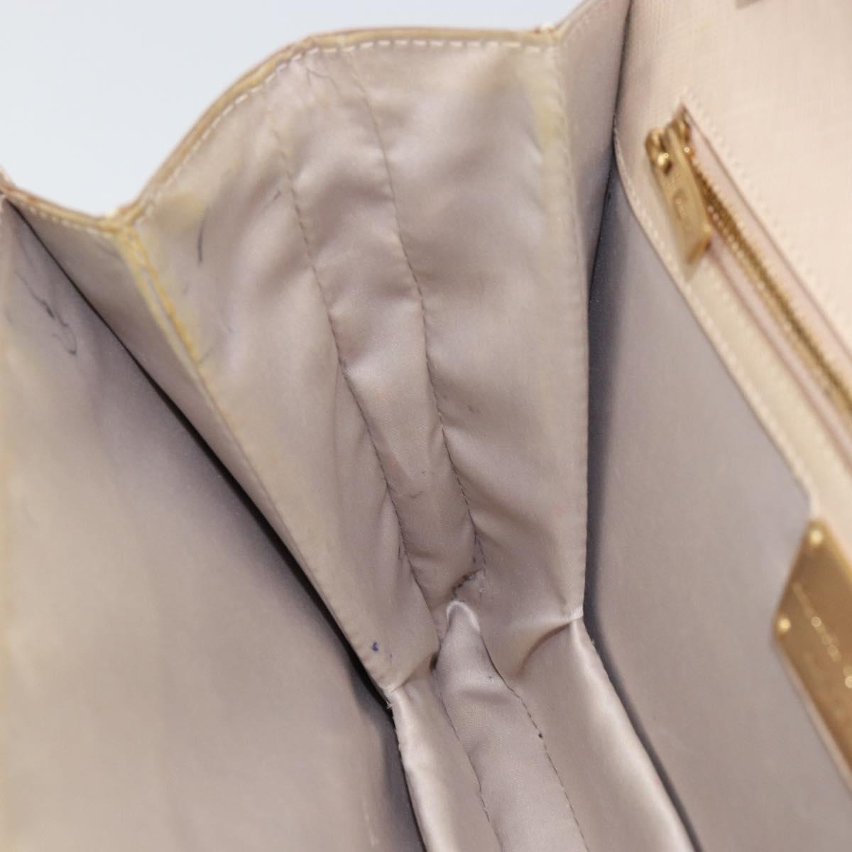 Salvatore Ferragamo Chain Shoulder Bag Leather Pink Gold Auth ka550