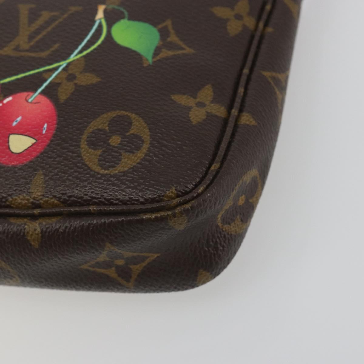 LOUIS VUITTON Monogram Cherry Pochette Accessoires Accessory Pouch M95008 LV Auth ka5500A