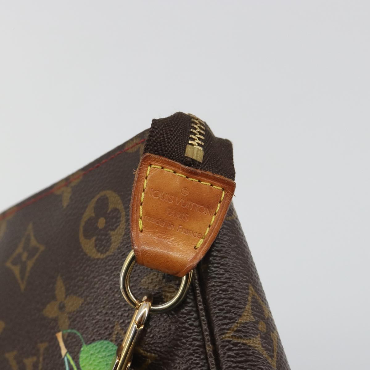 LOUIS VUITTON Monogram Cherry Pochette Accessoires Accessory Pouch M95008 LV Auth ka5500A
