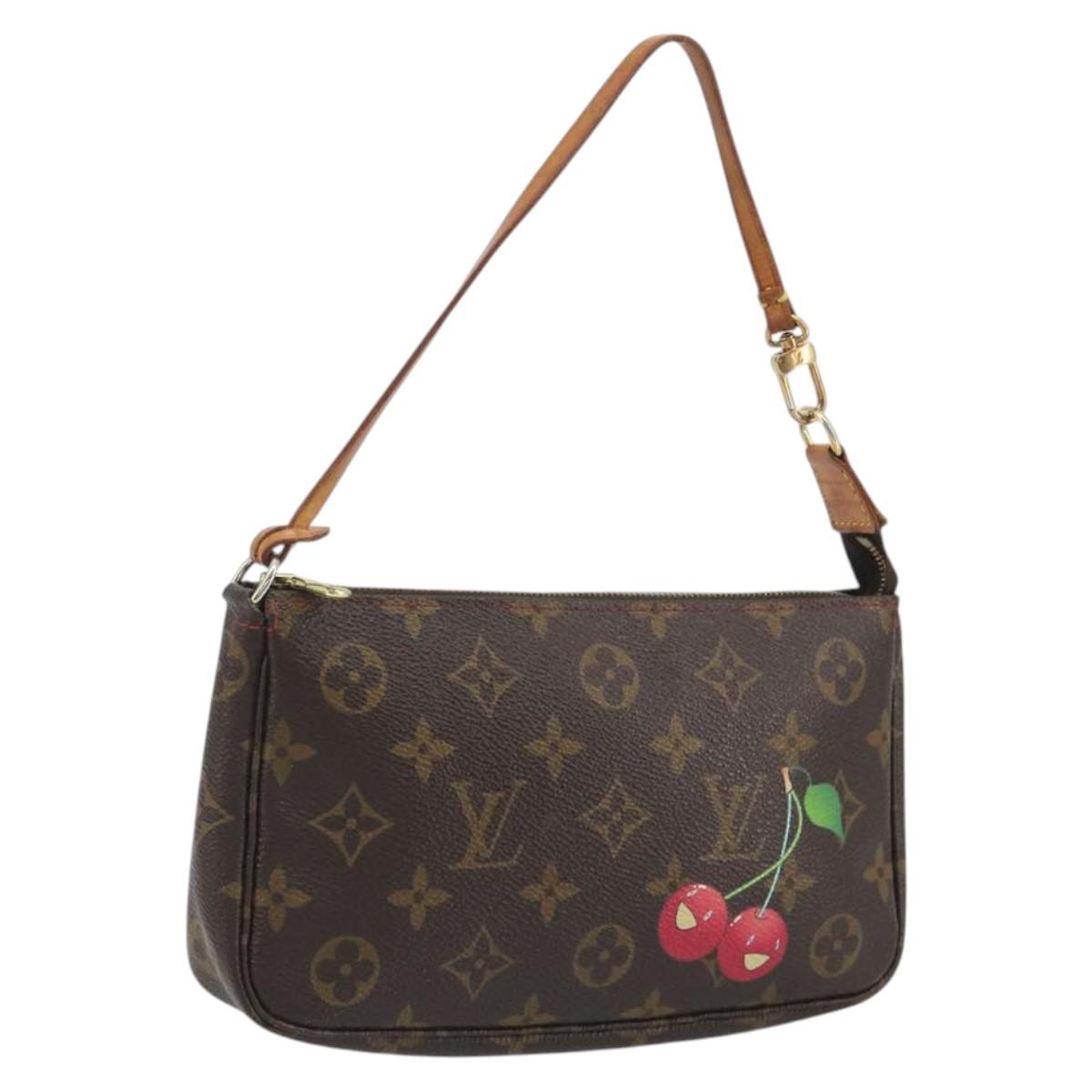 LOUIS VUITTON Monogram Cherry Pochette Accessoires Accessory Pouch M95008 LV Auth ka5500A