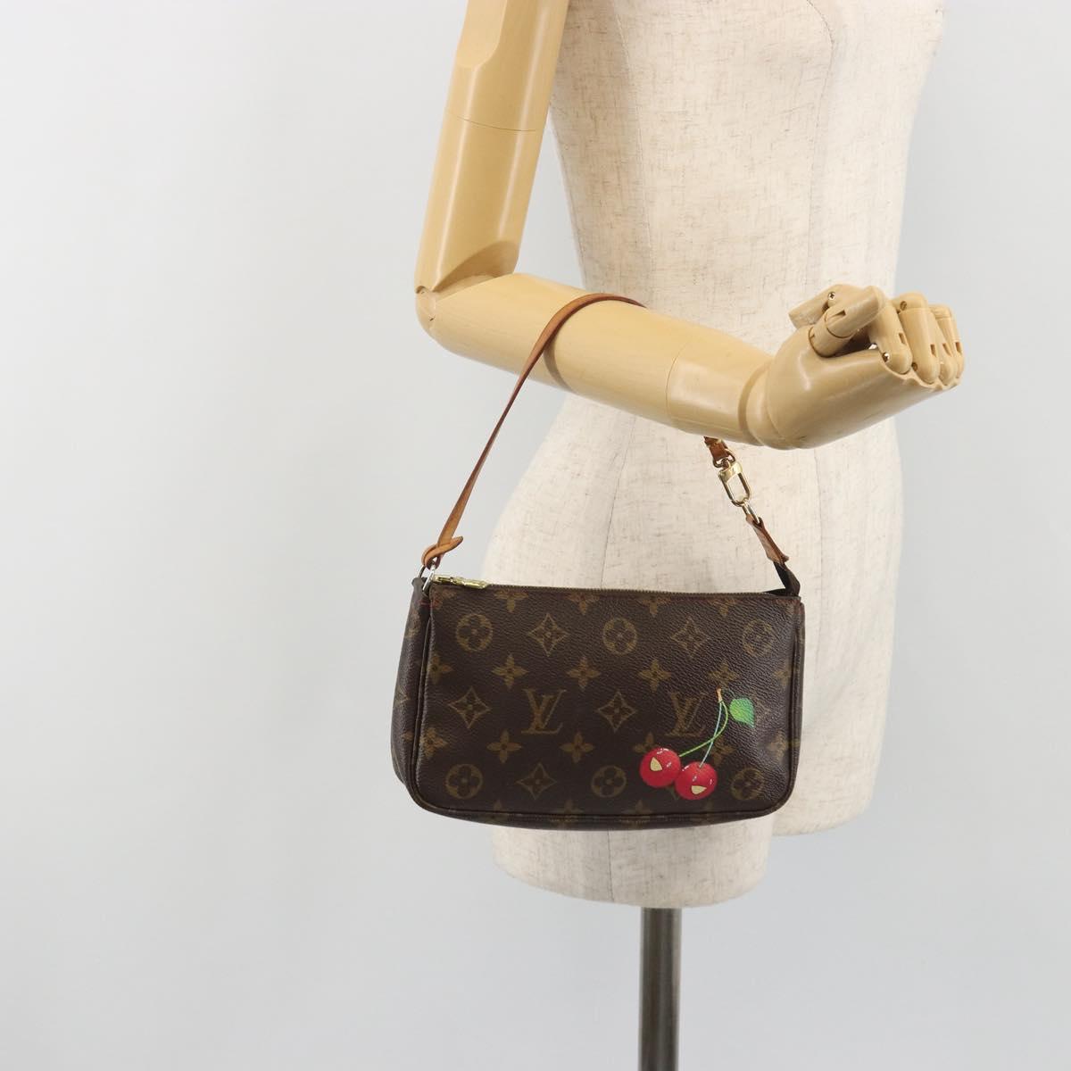 LOUIS VUITTON Monogram Cherry Pochette Accessoires Accessory Pouch M95008 LV Auth ka5500A
