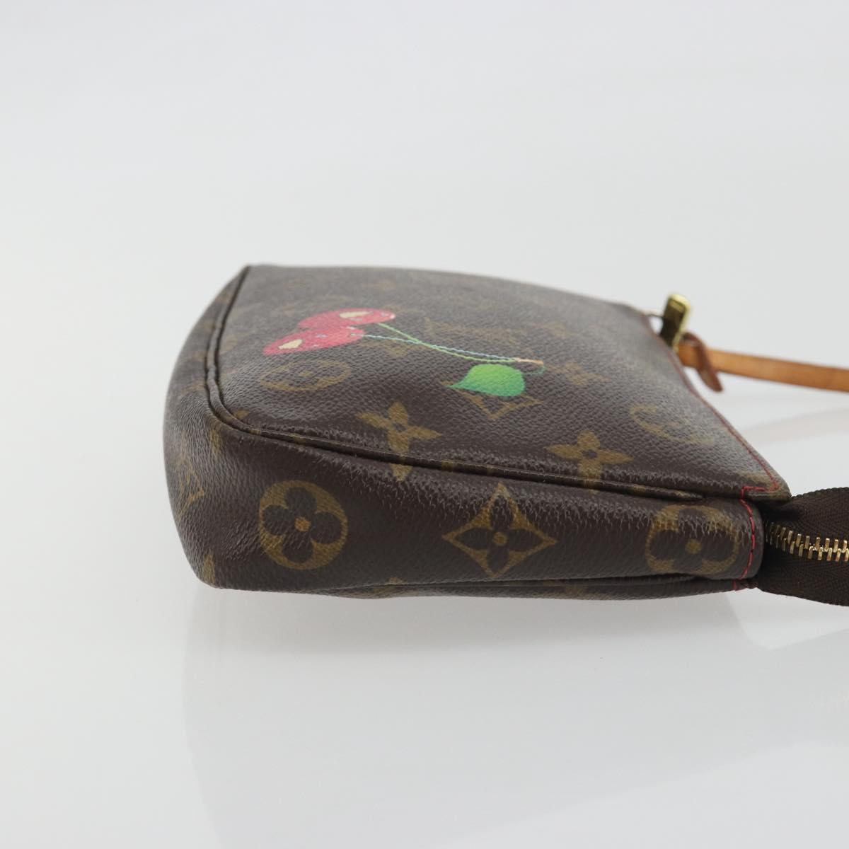 LOUIS VUITTON Monogram Cherry Pochette Accessoires Accessory Pouch M95008 LV Auth ka5500A