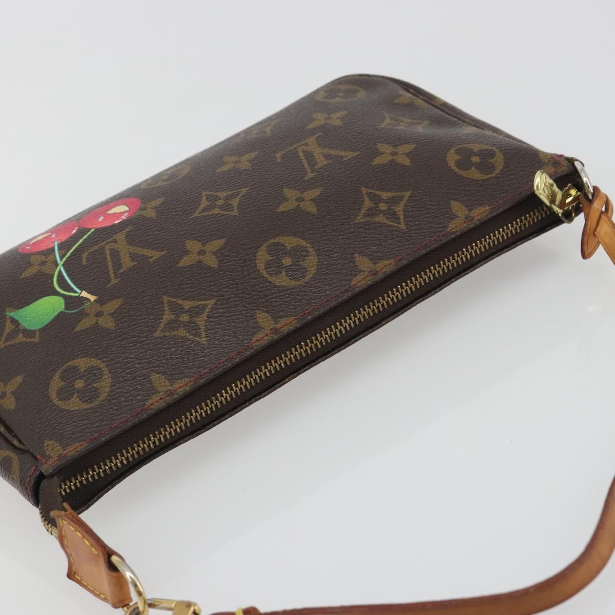 LOUIS VUITTON Monogram Cherry Pochette Accessoires Accessory Pouch M95008 LV Auth ka5500A