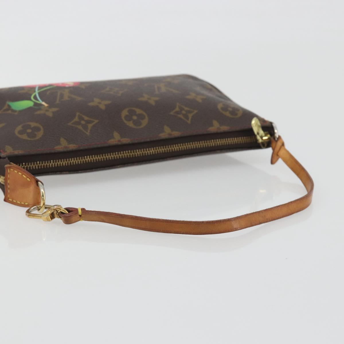 LOUIS VUITTON Monogram Cherry Pochette Accessoires Accessory Pouch M95008 LV Auth ka5500A
