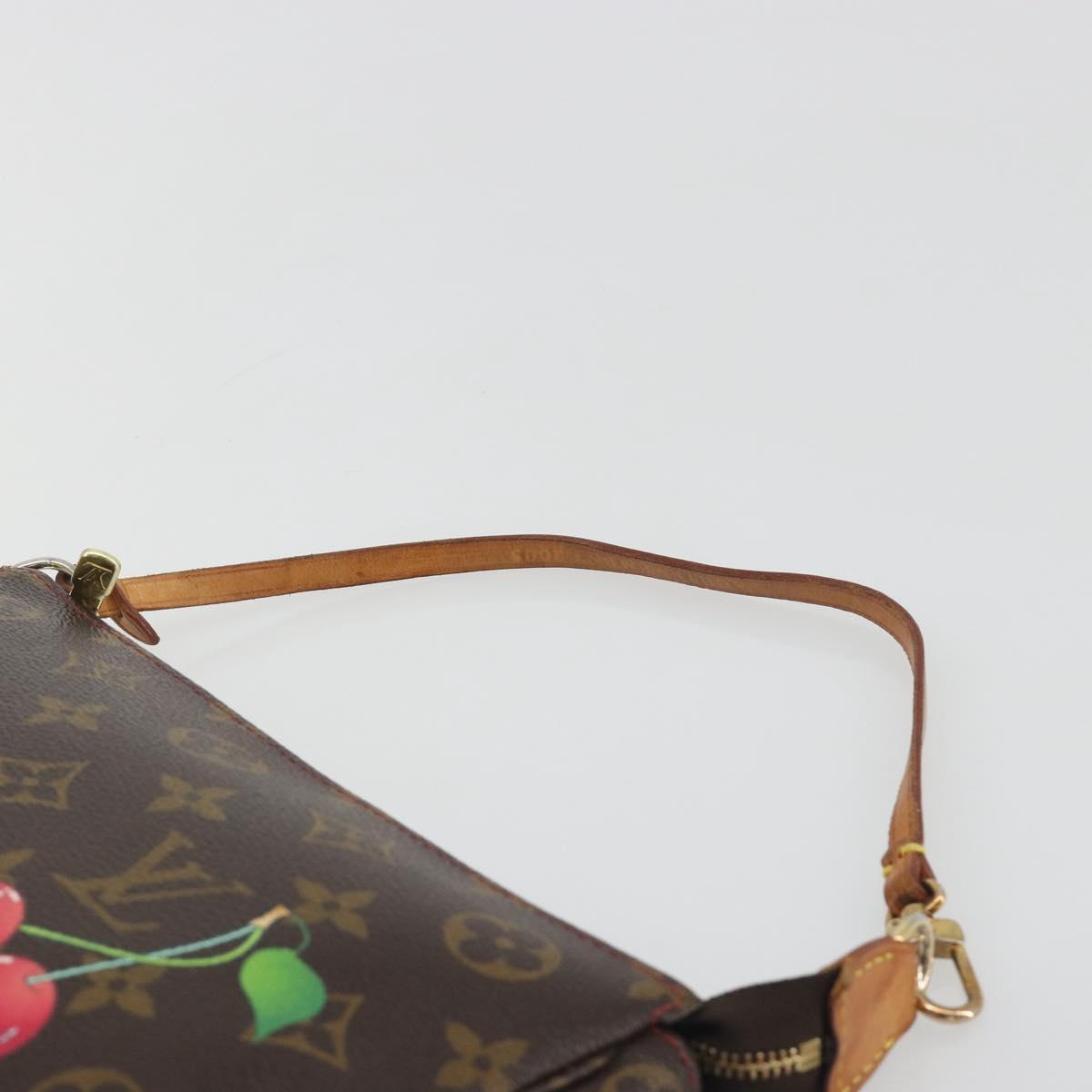 LOUIS VUITTON Monogram Cherry Pochette Accessoires Accessory Pouch M95008 LV Auth ka5500A