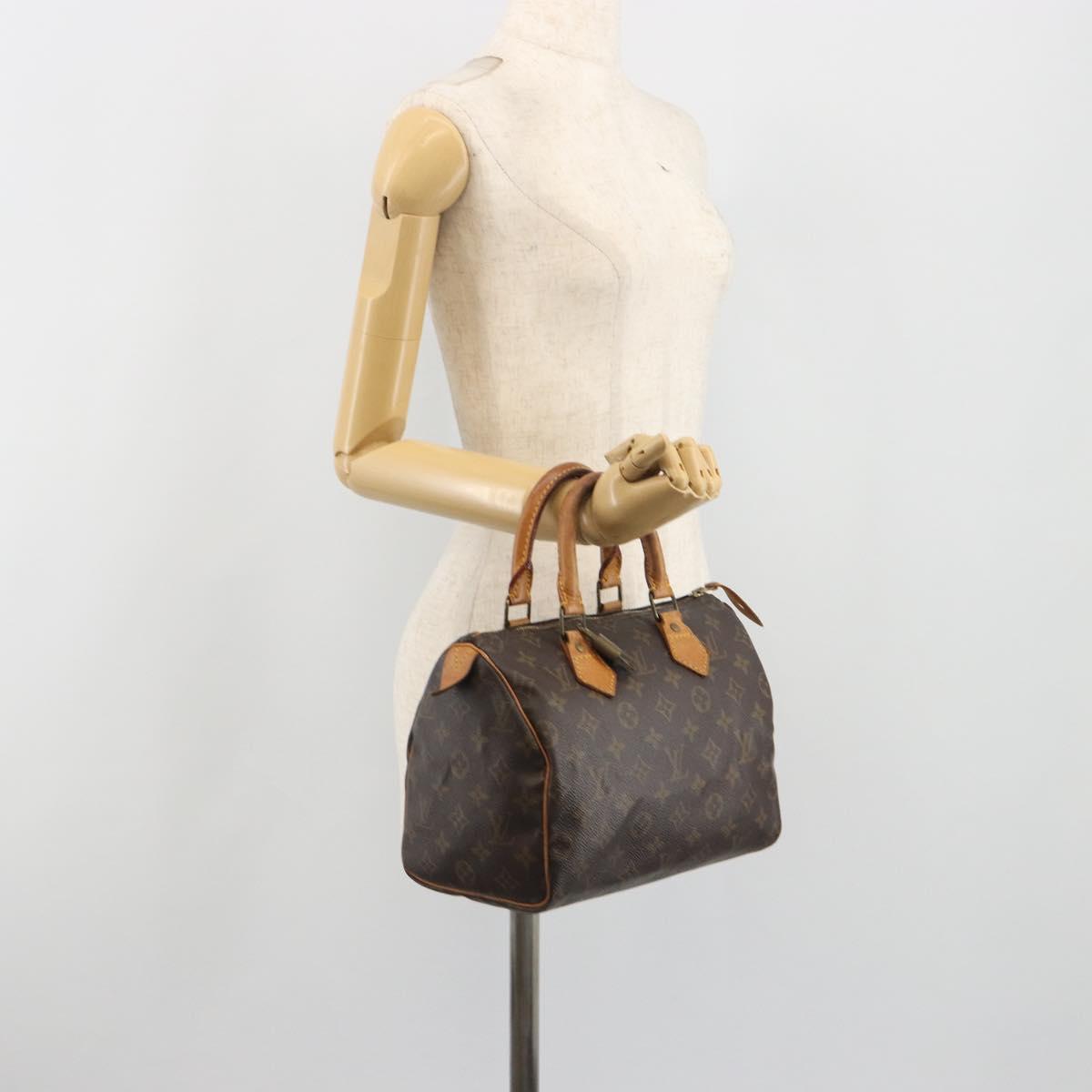 LOUIS VUITTON Monogram Speedy 25 Hand Bag M41528 LV Auth ka5502A