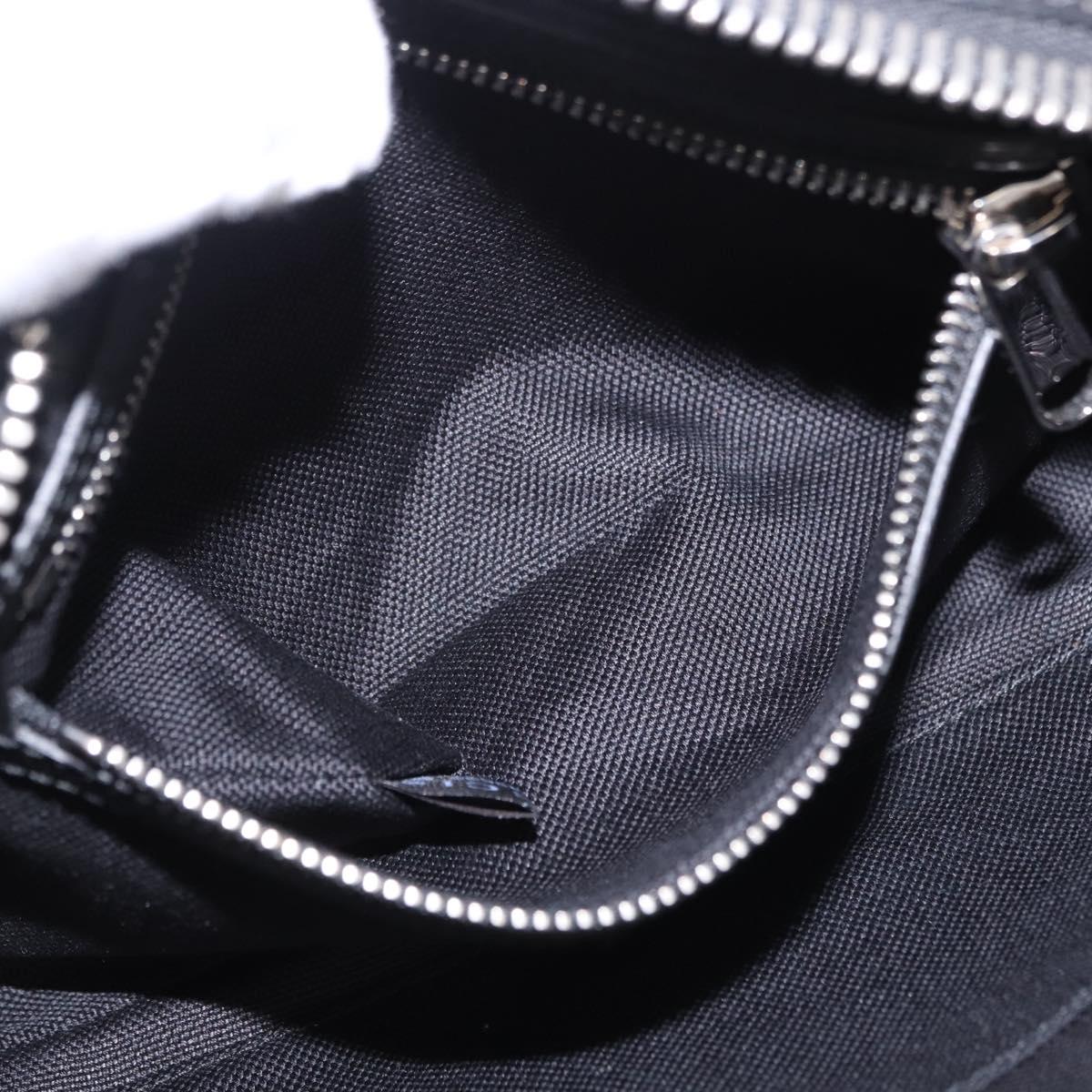 GUCCI GG Supreme Sherry Line Waist Bag PVC Black Silver 474293 Auth ka5506A