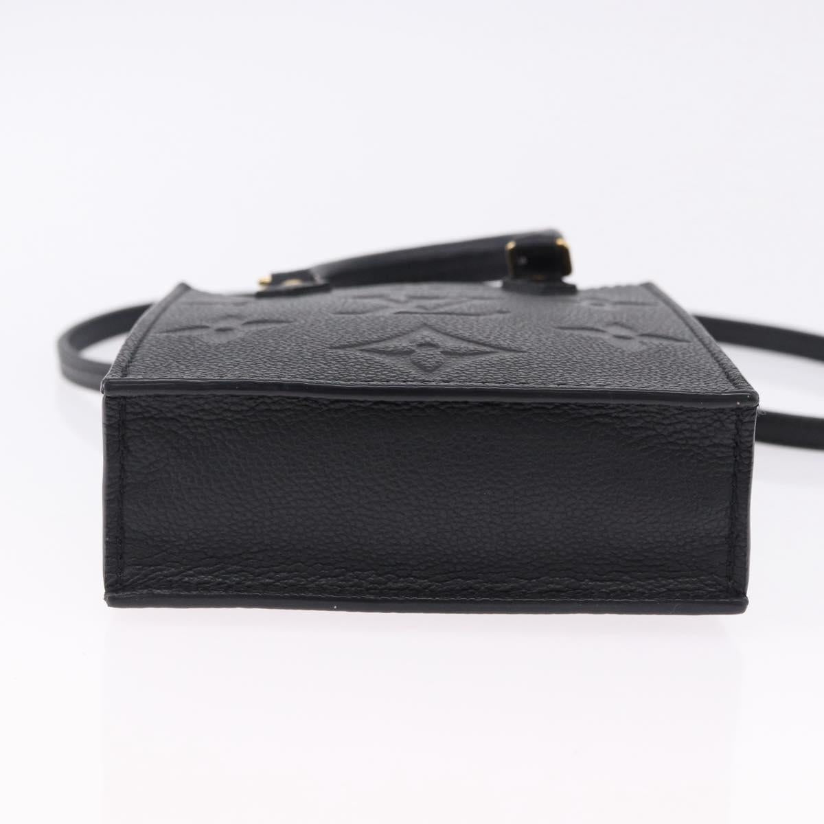 LOUIS VUITTON Monogram Empreinte Petit Sac Plat Bag Black M81417 LV Auth ka5508V