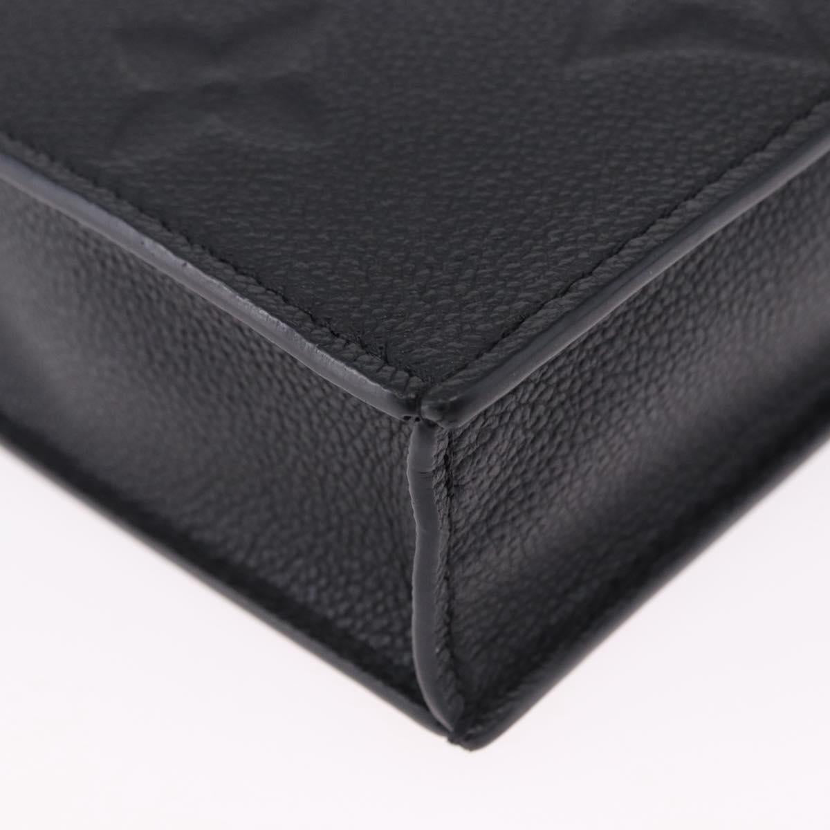 LOUIS VUITTON Monogram Empreinte Petit Sac Plat Bag Black M81417 LV Auth ka5508V