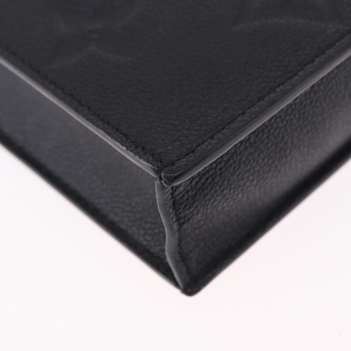 LOUIS VUITTON Monogram Empreinte Petit Sac Plat Bag Black M81417 LV Auth ka5508V