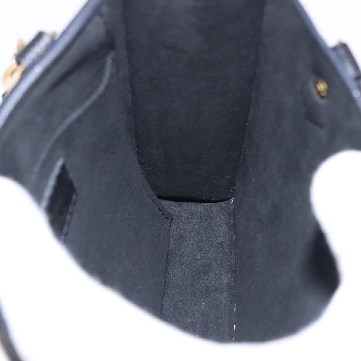 LOUIS VUITTON Monogram Empreinte Petit Sac Plat Bag Black M81417 LV Auth ka5508V