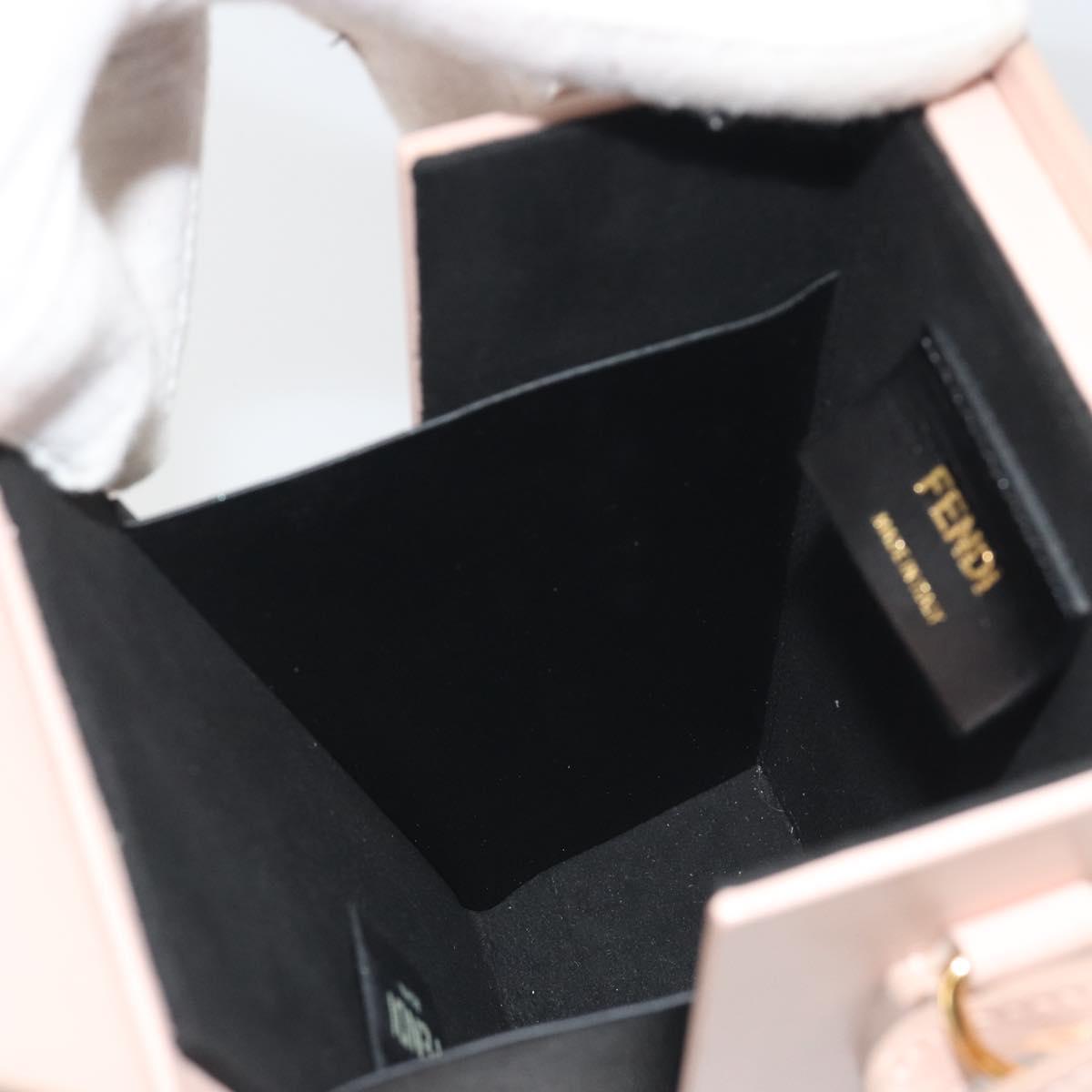 FENDI Shoulder Pouch Leather Pink Gold Tone 8BT339 Auth ka5513A
