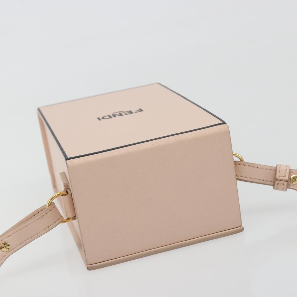 FENDI Shoulder Pouch Leather Pink Gold Tone 8BT339 Auth ka5513A