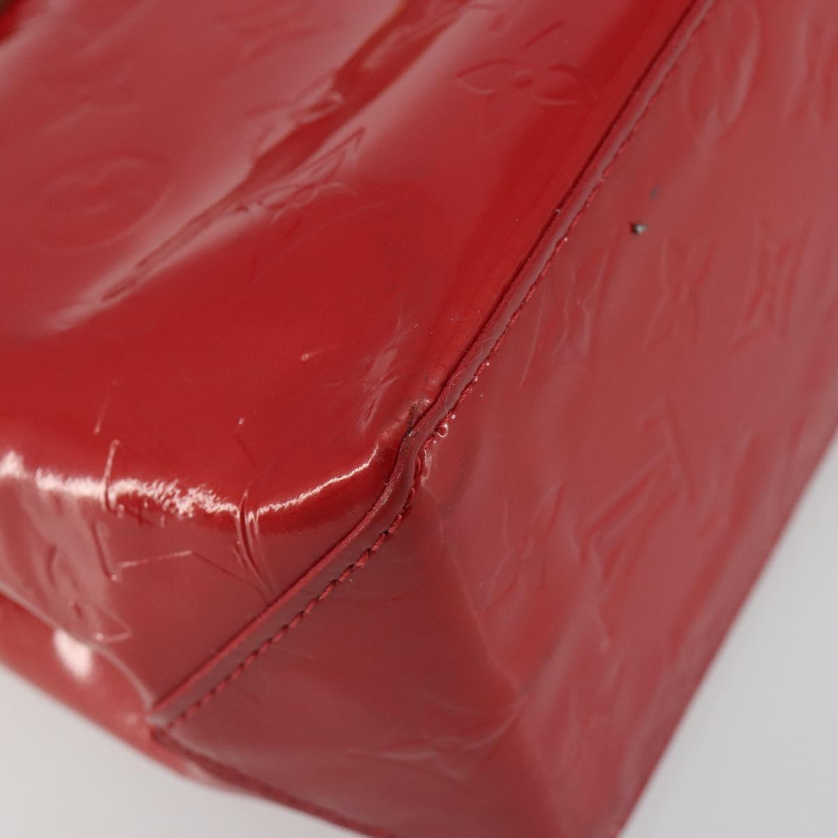 LOUIS VUITTON Monogram Vernis Reade PM Hand Bag Rouge M91088 LV Auth ka5517