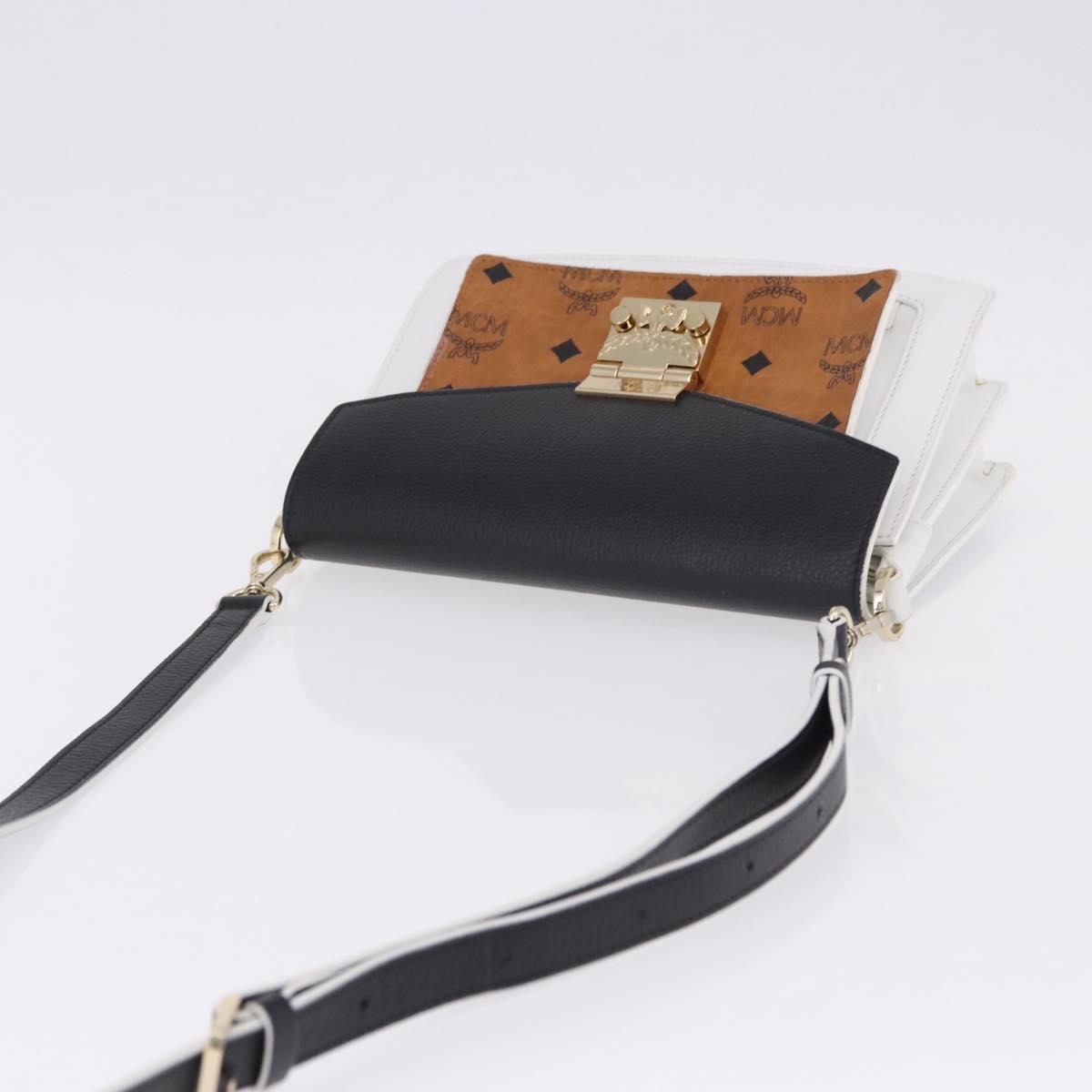 MCM Vicetos Shoulder Bag Leather Brown Gold Tone Auth ka5518A