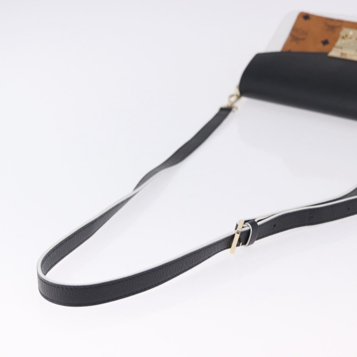 MCM Vicetos Shoulder Bag Leather Brown Gold Tone Auth ka5518A