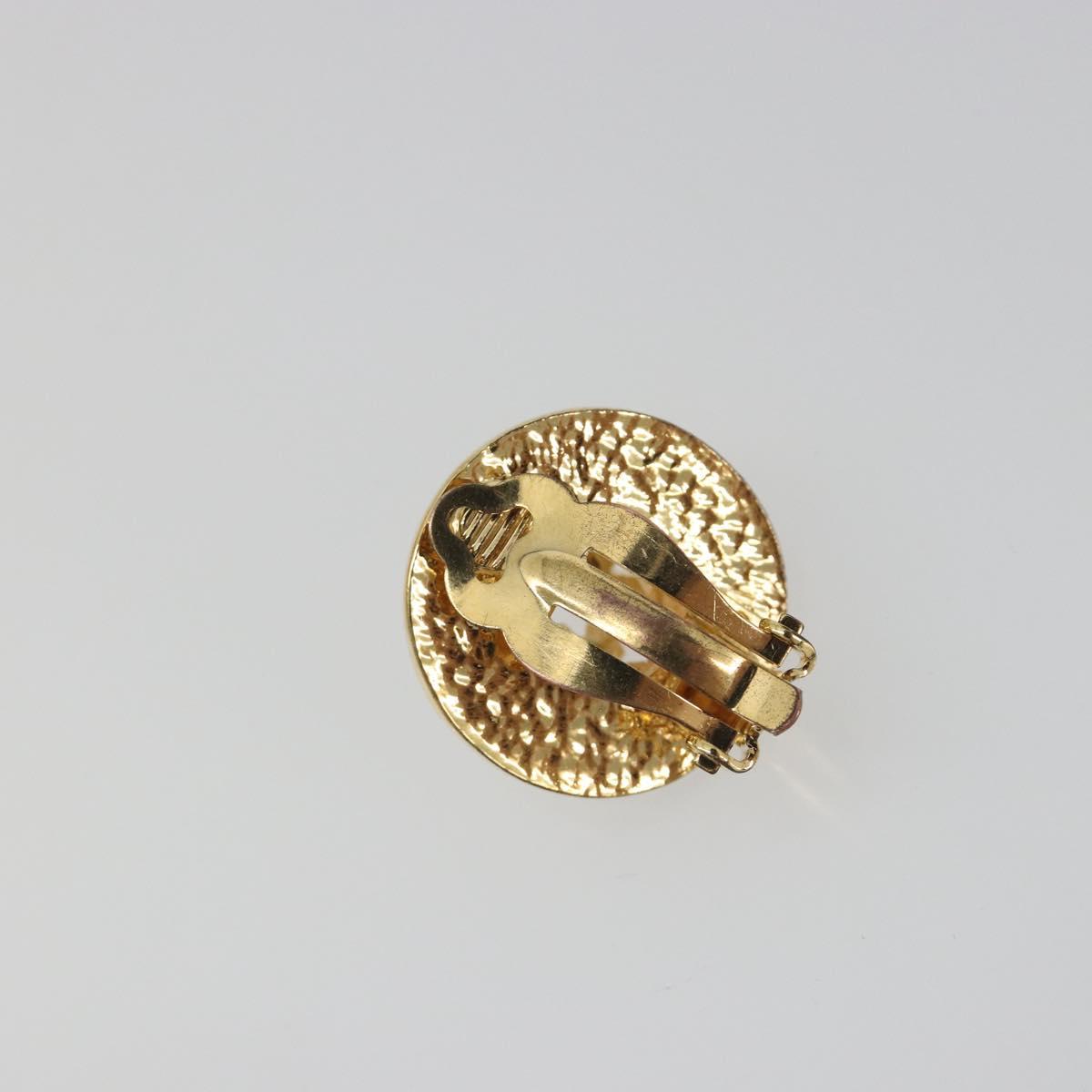 CELINE Earring Metal Gold Tone Auth ka5526